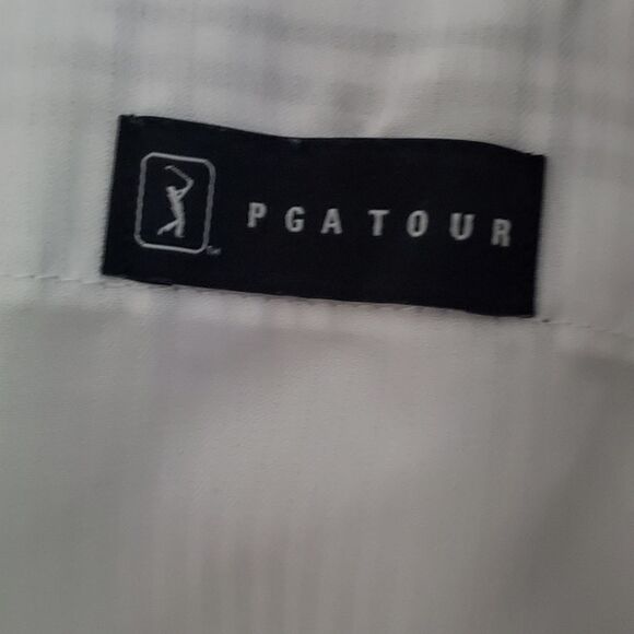 PGA Tour White And Gray Plaid Shorts 100% Polyester Size 40 - Picture 6 of 7